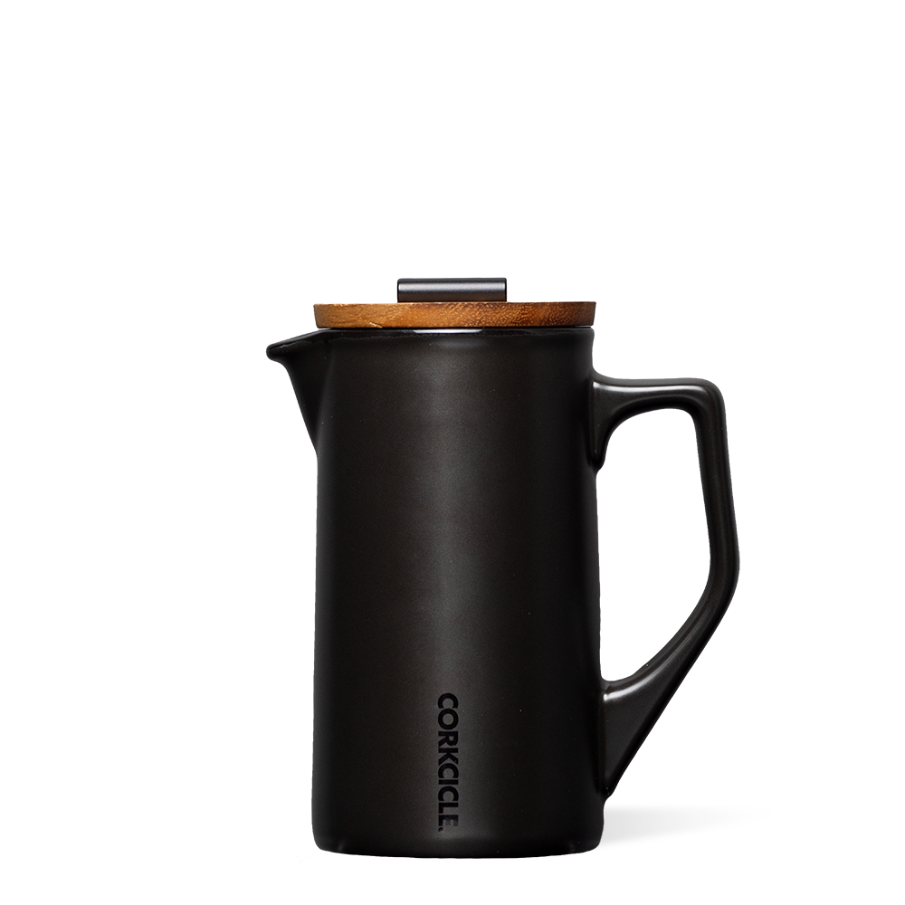 Ceramic French Press - Bright Travel Pick Pack - Matte Black