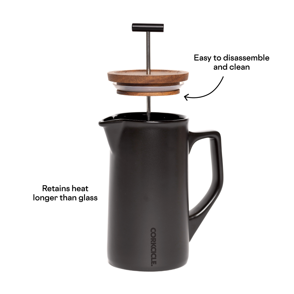 Ceramic French Press - Bright Travel Pick Pack