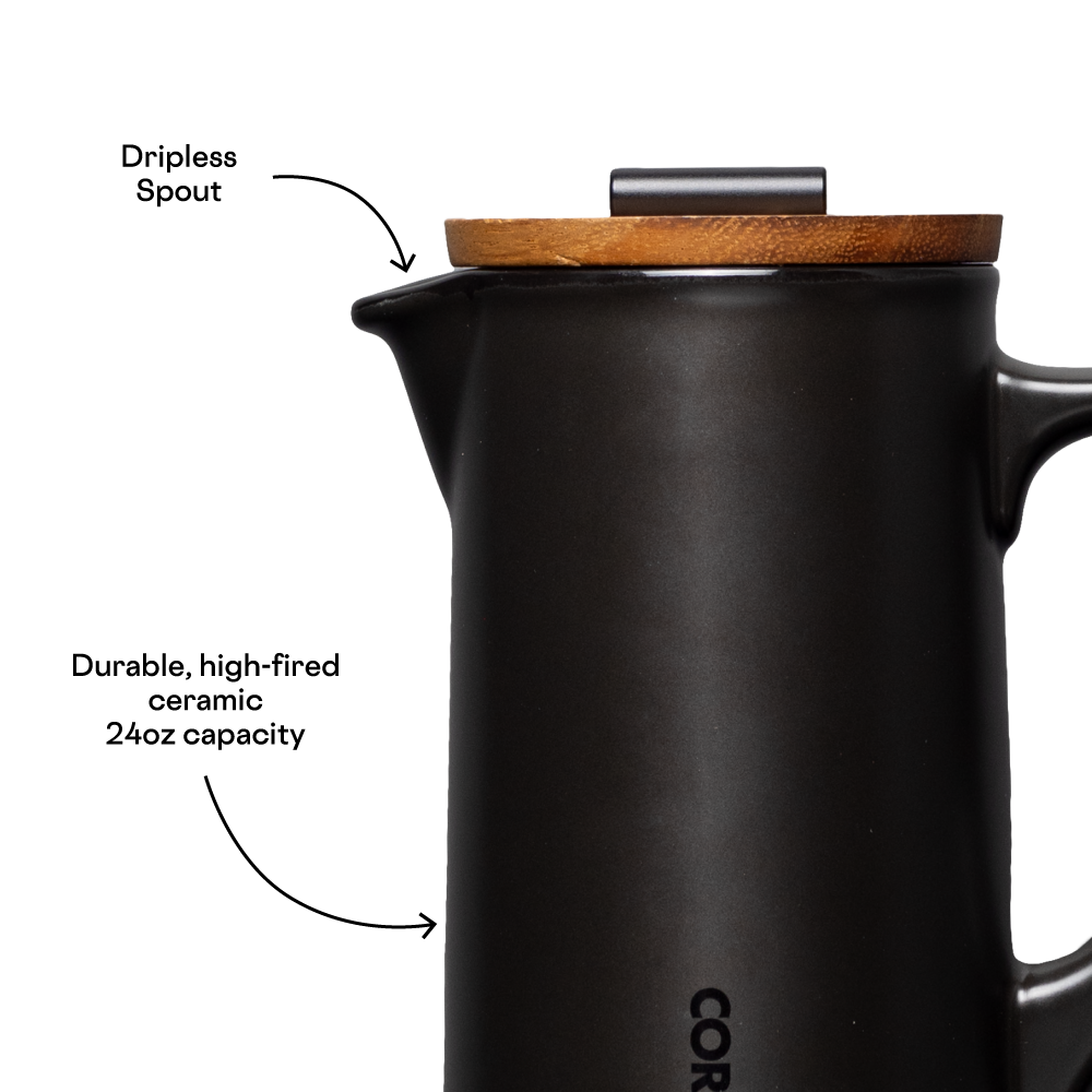 Ceramic French Press - Bright Travel Pick Pack